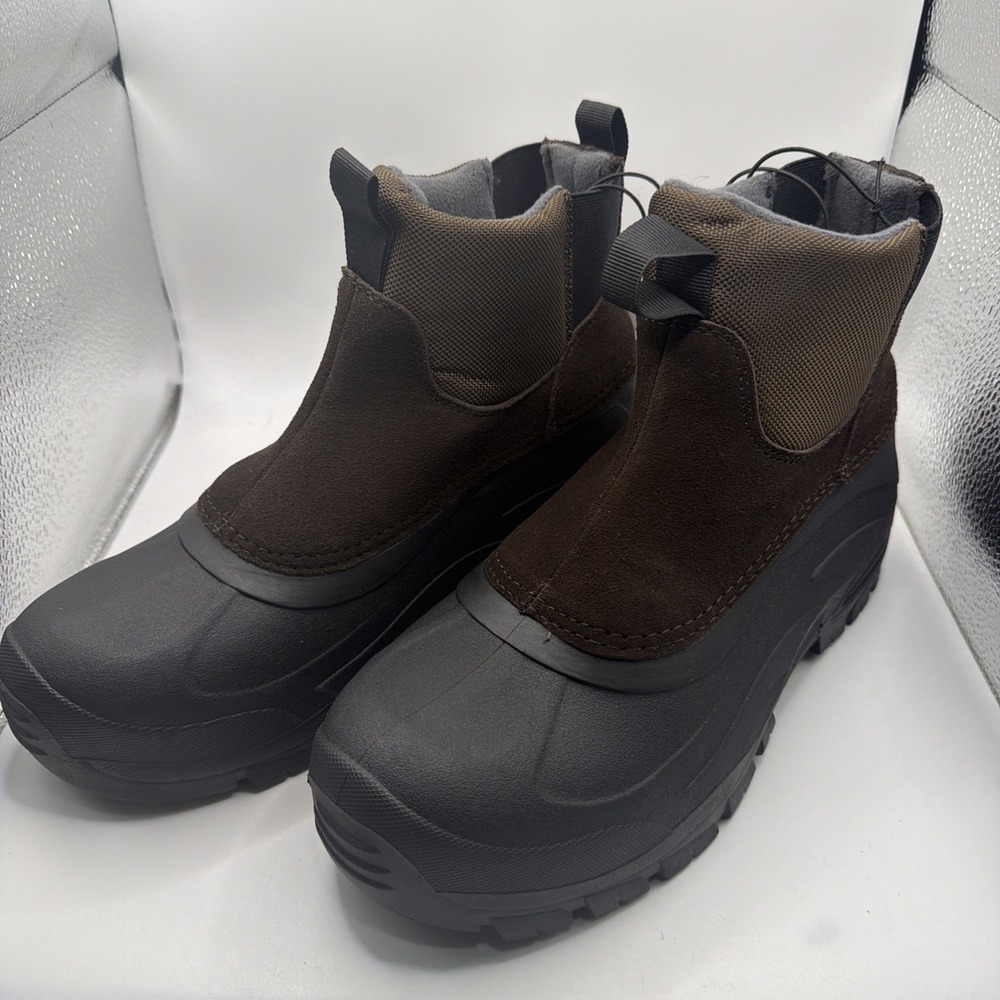 Staheekum Yukon Winter Boots Men's Black Brown Suede Ankle Waterproof -‎ 10